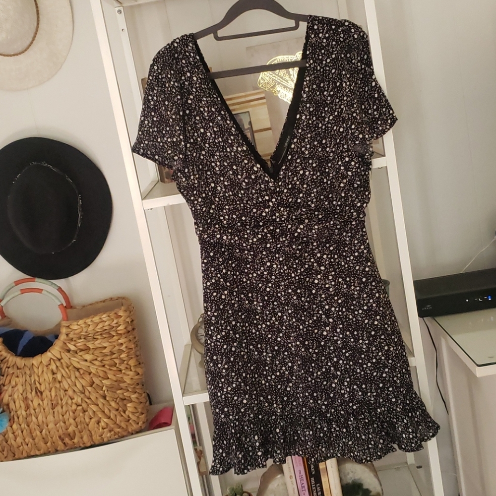 Black and White Floral Dress